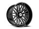 XF Offroad XF-240 Gloss Black and Milled 6-Lug Wheel; 24x12; -44mm Offset (23-25 Canyon)