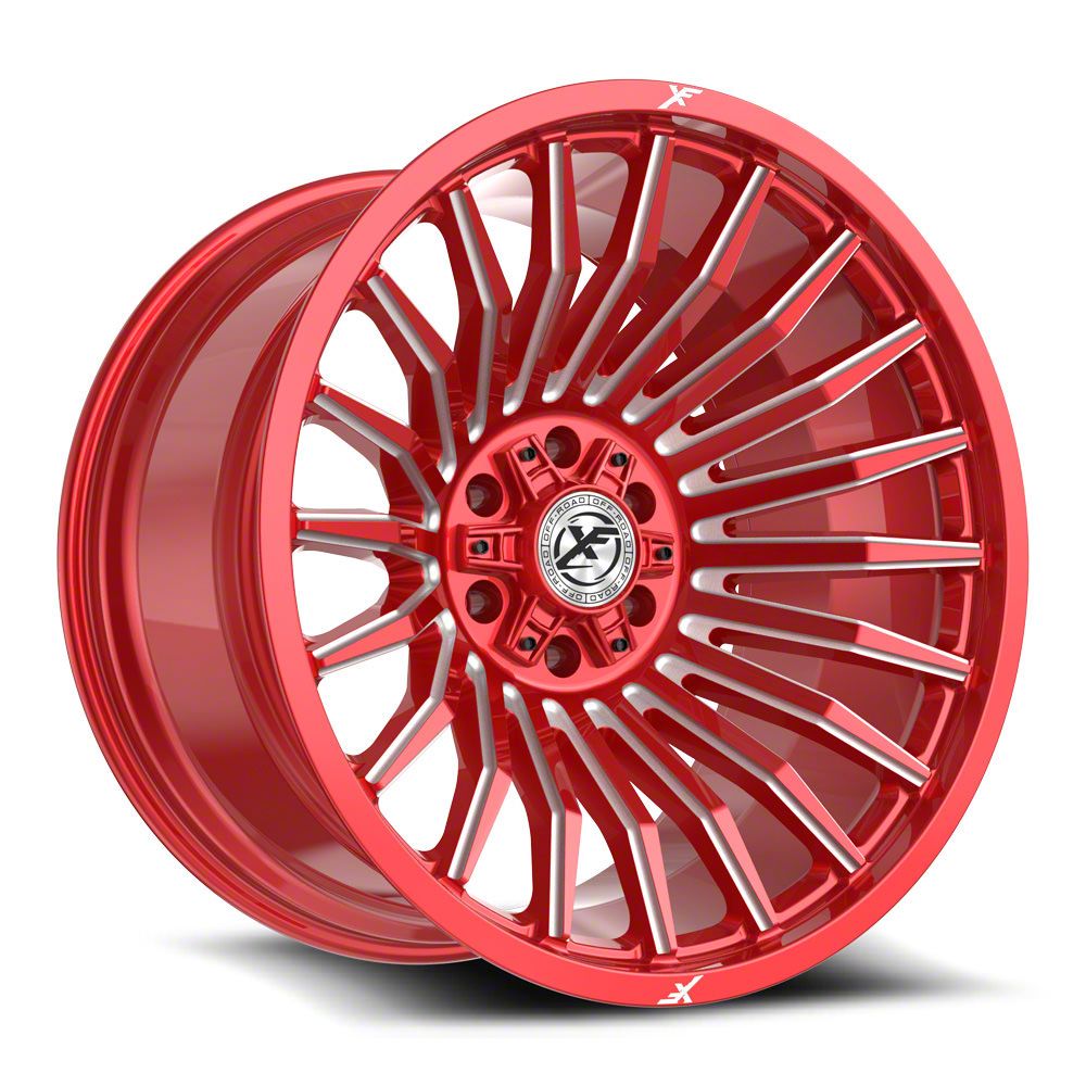 XF Offroad Colorado XF231 Anodized Red and Milled 6Lug Wheel; 20x10