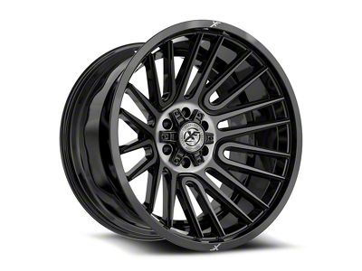 XF Offroad XF-234 Gloss Black and Brushed Double Dark Tint 6-Lug Wheel; 18x9; 0mm Offset (23-25 Colorado)