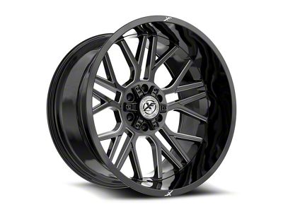 XF Offroad XF-235 Gloss Black and Milled 6-Lug Wheel; 20x9; 0mm Offset (23-25 Colorado)