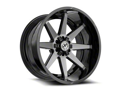 XF Offroad XF-236 Gloss Black and Brushed Double Dark Tint 6-Lug Wheel; 20x9; 0mm Offset (23-25 Colorado)