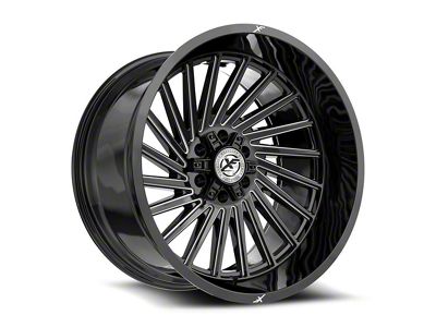 XF Offroad XF-239 Gloss Black and Milled 6-Lug Wheel; 20x9; 0mm Offset (23-25 Colorado)