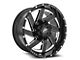 XF Offroad XF-205 Gloss Black and Milled 5-Lug Wheel; 20x10; -12mm Offset (87-90 Dakota)