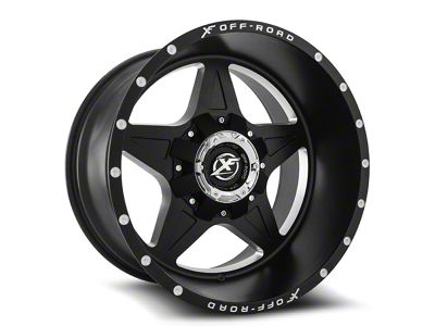 XF Offroad XF-210 Matte Black and Machined 5-Lug Wheel; 22x12; -44mm Offset (87-90 Dakota)