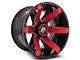 XF Offroad XF-214 Gloss Black with Red Inserts 5-Lug Wheel; 20x10; -12mm Offset (05-11 Dakota)