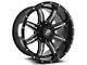 XF Offroad XF-215 Gloss Black and Milled 5-Lug Wheel; 20x10; -12mm Offset (05-11 Dakota)