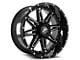 XF Offroad XF-217 Gloss Black and Milled with Black Inserts 5-Lug Wheel; 20x10; -24mm Offset (87-90 Dakota)