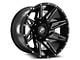 XF Offroad XF-218 Gloss Black and Milled 5-Lug Wheel; 20x12; -44mm Offset (05-11 Dakota)