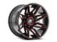 XF Offroad XF-218 Gloss Black and Red Milled 5-Lug Wheel; 20x10; -12mm Offset (05-11 Dakota)