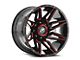 XF Offroad XF-218 Gloss Black and Red Milled 5-Lug Wheel; 22x12; -44mm Offset (05-11 Dakota)