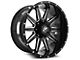 XF Offroad XF-219 Gloss Black and Milled 5-Lug Wheel; 17x9; 0mm Offset (05-11 Dakota)