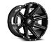 XF Offroad XF-220 Gloss Black and Milled 5-Lug Wheel; 17x9; 0mm Offset (05-11 Dakota)