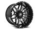 XF Offroad XF-222 Gloss Black and Milled 5-Lug Wheel; 20x10; -12mm Offset (05-11 Dakota)