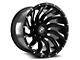 XF Offroad XF-224 Gloss Black and Milled 5-Lug Wheel; 20x10; -24mm Offset (05-11 Dakota)