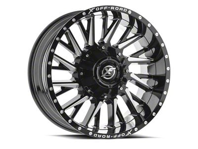 XF Offroad XF-226 Gloss Black and Milled 5-Lug Wheel; 20x10; -12mm Offset (05-11 Dakota)