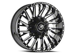 XF Offroad XF-226 Gloss Black and Milled 5-Lug Wheel; 20x9; 12mm Offset (87-90 Dakota)