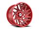 XF Offroad XF-229 Anodized Red and Milled 5-Lug Wheel; 20x10; -12mm Offset (05-11 Dakota)