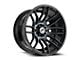 XF Offroad XF-232 Gloss Black and Machined Titanium Double Dark Tint 5-Lug Wheel; 20x10; -12mm Offset (05-11 Dakota)