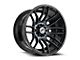 XF Offroad XF-232 Gloss Black and Machined Titanium Double Dark Tint 5-Lug Wheel; 20x9; 12mm Offset (05-11 Dakota)