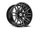 XF Offroad XF-232 Gloss Black and Milled 5-Lug Wheel; 17x9; 12mm Offset (05-11 Dakota)