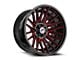 XF Offroad XF-234 Gloss Black and Red Machined 5-Lug Wheel; 18x9; 12mm Offset (05-11 Dakota)