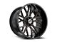 XF Offroad XF-235 Gloss Black and Bronze Milled 5-Lug Wheel; 22x12; -44mm Offset (05-11 Dakota)