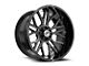 XF Offroad XF-235 Gloss Black and Milled 5-Lug Wheel; 20x10; -12mm Offset (05-11 Dakota)