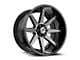 XF Offroad XF-236 Gloss Black and Brushed Double Dark Tint 5-Lug Wheel; 20x10; -24mm Offset (05-11 Dakota)