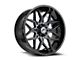 XF Offroad XF-238 Gloss Black and Machined Titanium Double Dark Tint 5-Lug Wheel; 20x10; -12mm Offset (05-11 Dakota)