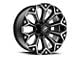 XF Offroad XF-212 Gloss Black and Machined 6-Lug Wheel; 22x12; -44mm Offset (04-08 F-150)