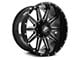 XF Offroad XF-219 Gloss Black Milled and Milled Dots 6-Lug Wheel; 18x9; 0mm Offset (21-24 F-150)