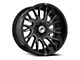 XF Offroad XF-230 Gloss Black and Milled 6-Lug Wheel; 18x9; 12mm Offset (04-08 F-150)