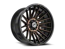 XF Offroad XF-234 Satin Black and Bronze Machined Double Dark Tint 6-Lug Wheel; 18x9; 0mm Offset (21-25 F-150)