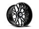 XF Offroad XF-235 Gloss Black and Machined Titanium Double Dark Tint 6-Lug Wheel; 20x10; -12mm Offset (21-25 F-150)