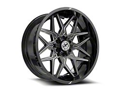 XF Offroad XF-238 Gloss Black and Milled 6-Lug Wheel; 17x9; 12mm Offset (21-24 F-150)