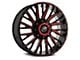 XF Offroad XF-226 Gloss Black Red Milled 6-Lug Wheel; 20x9; 0mm Offset (15-20 F-150)