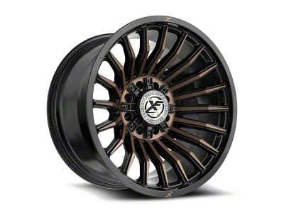 XF Offroad XF-231 Satin Black and Bronze Machined Double Dark Tint 8-Lug Wheel; 20x10; -12mm Offset (23-24 F-250 Super Duty)