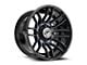 XF Offroad XF-232 Gloss Black and Machined Titanium Double Dark Tint 8-Lug Wheel; 20x10; -12mm Offset (11-16 F-250 Super Duty)