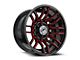 XF Offroad XF-232 Gloss Black and Red Milled 8-Lug Wheel; 20x10; -12mm Offset (23-24 F-250 Super Duty)