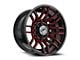 XF Offroad XF-232 Gloss Black and Red Milled 8-Lug Wheel; 20x10; -24mm Offset (17-22 F-250 Super Duty)