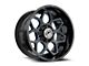 XF Offroad XF-233 Gloss Black and Blue Milled 8-Lug Wheel; 20x10; -24mm Offset (23-24 F-250 Super Duty)