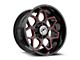 XF Offroad XF-233 Gloss Black and Red Milled 8-Lug Wheel; 20x10; -12mm Offset (11-16 F-250 Super Duty)