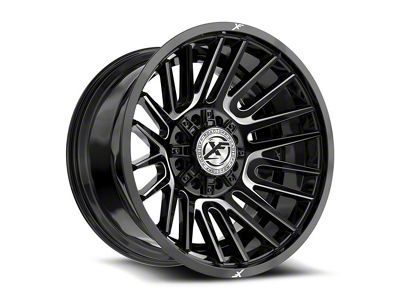 XF Offroad XF-234 Gloss Black and Milled 8-Lug Wheel; 20x10; -12mm Offset (11-16 F-250 Super Duty)