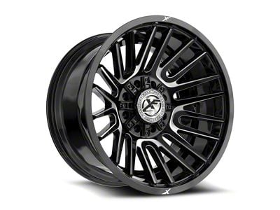 XF Offroad XF-234 Gloss Black and Milled 8-Lug Wheel; 20x10; -12mm Offset (23-24 F-250 Super Duty)