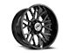 XF Offroad XF-235 Gloss Black and Milled 8-Lug Wheel; 20x10; -24mm Offset (17-22 F-250 Super Duty)