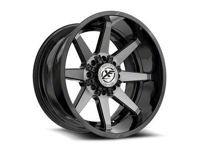 XF Offroad XF-236 Gloss Black and Brushed Double Dark Tint 8-Lug Wheel; 20x10; -12mm Offset (11-16 F-250 Super Duty)