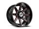 XF Offroad XF-236 Gloss Black and Red Milled 8-Lug Wheel; 20x10; -12mm Offset (11-16 F-250 Super Duty)