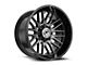 XF Offroad XF-240 Gloss Black and Brushed Double Dark Tint 8-Lug Wheel; 24x14; -76mm Offset (17-22 F-250 Super Duty)