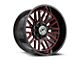 XF Offroad XF-240 Gloss Black and Red Milled 8-Lug Wheel; 22x10; -18mm Offset (17-22 F-250 Super Duty)