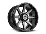 XF Offroad XF-236 Gloss Black and Brushed Double Dark Tint 8-Lug Wheel; 20x10; -12mm Offset (23-24 F-350 Super Duty SRW)